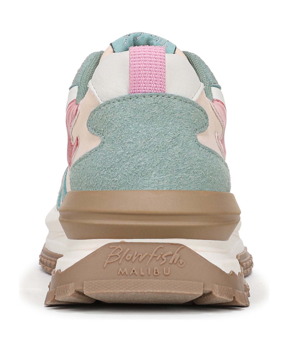 Shop Blowfish Malibu Women's Leo Lace Up Platform Sneakers In Watermelon Multi Microsuede,faux Leather