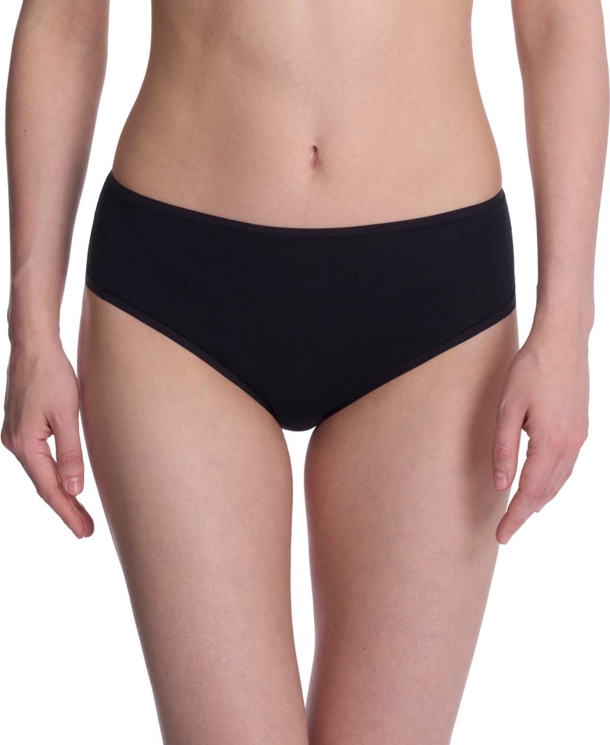 Natori Bliss Bare Cotton Hipster Briefs In Black