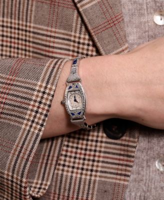 150th Anniversary Women's Art Deco Miss America Stainless Steel Expansion Bracelet Watch 18mm