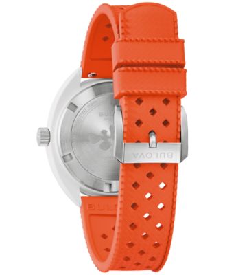 Men's Snorkel Orange HNBR Rubber Strap Watch 41mm