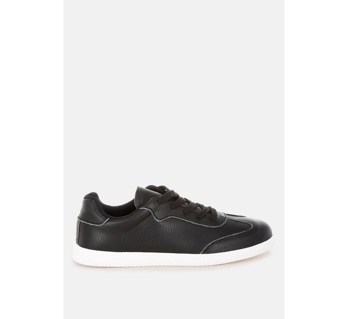 Bostonia Real Leather Casual Sneakers - Beige