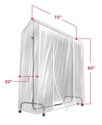 6 ft Clear Garment Rack Cover - Garment Coat Hanger Protector Clothing Storage for Dresses, Suits, Coats, and more