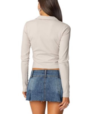 Модный женский топ от Darin на пуговицах