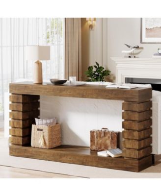 70.8-Inch Long Console Table, Wood Entryway Table with Storage, Narrow Sofa Table Couch Table for Living Room Entryway Hallway