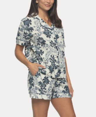 Women's Calista Cotton Gauze Short Sleeve Pajama Short Set