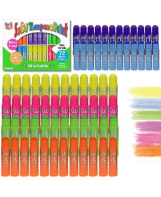 Solid Tempera Paint Sticks Class Pack 72/Pkg-Neon Colors,