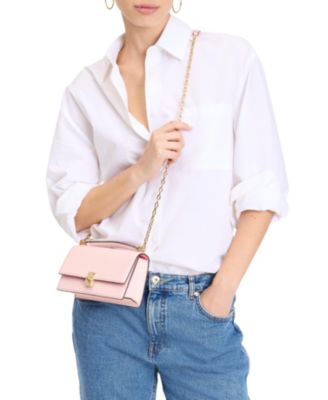 Women's Deco Pebbled Mini Flap Chain Crossbody Bag