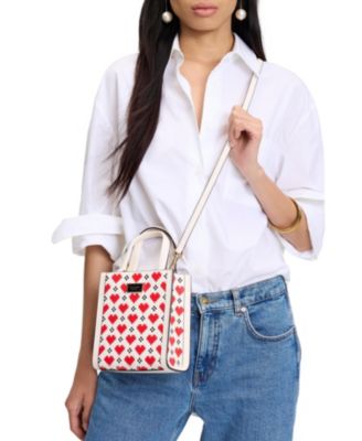 Kate Spade New York Manhattan Pixel Hearts Mini Tote Bag - Macy's