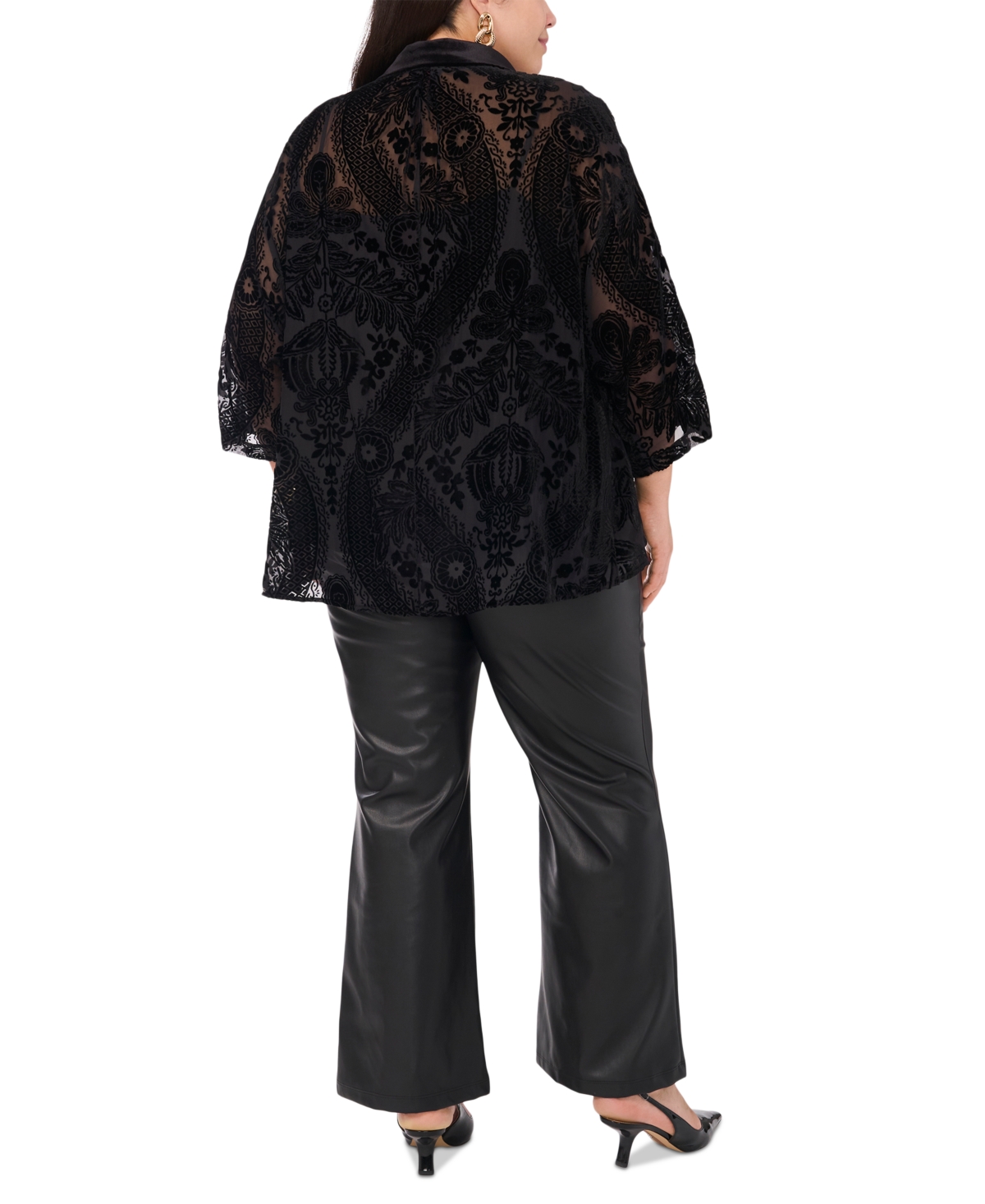 Vince Camuto Plus Size Drop-shoulder 3/4-sleeve Blouse