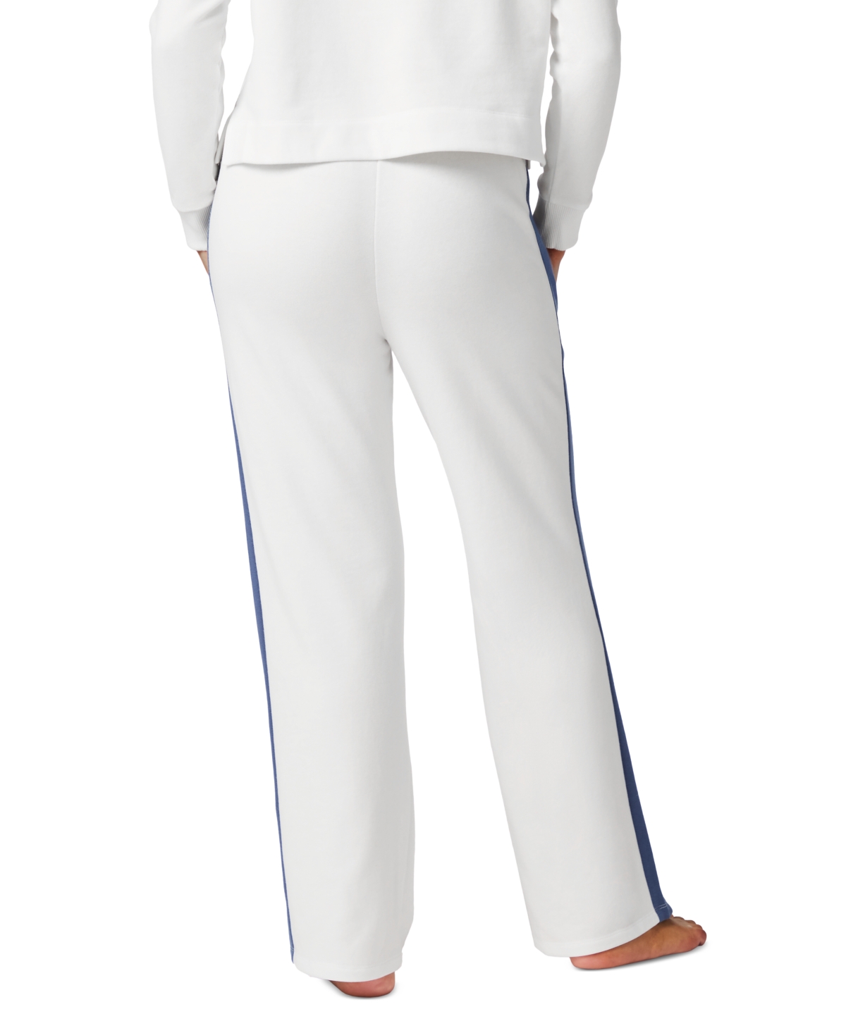 Shop Gap Women's Logo French Terry Drawstring Pajama Pants In White Colorblock