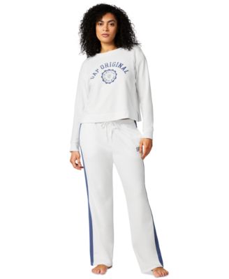 Women's French Terry Crewneck Logo Pajama Top - Exclusively at Macy's