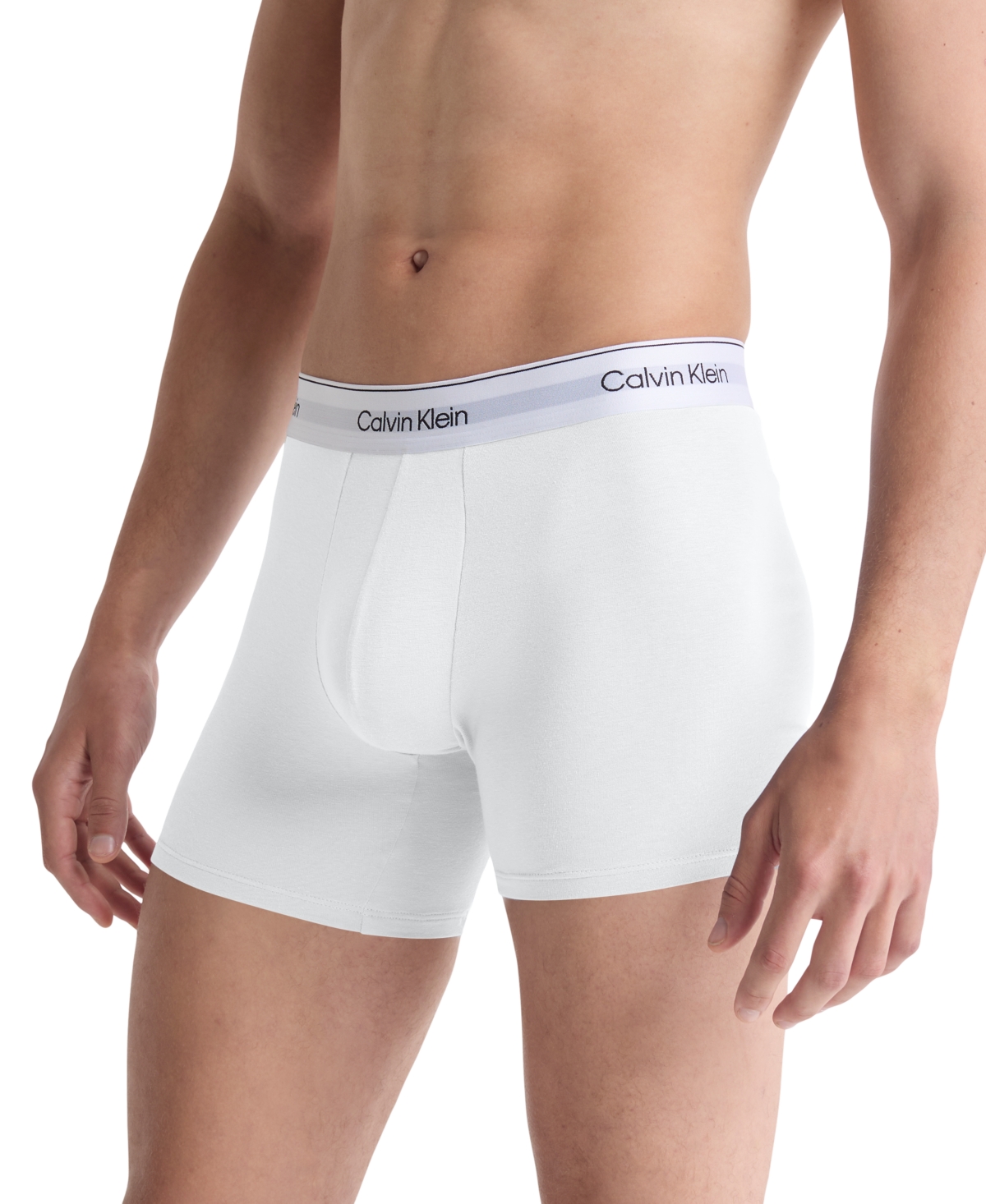Calvin Klein Men's Cotton Stretch 3-pack Low Rise Trunk In White