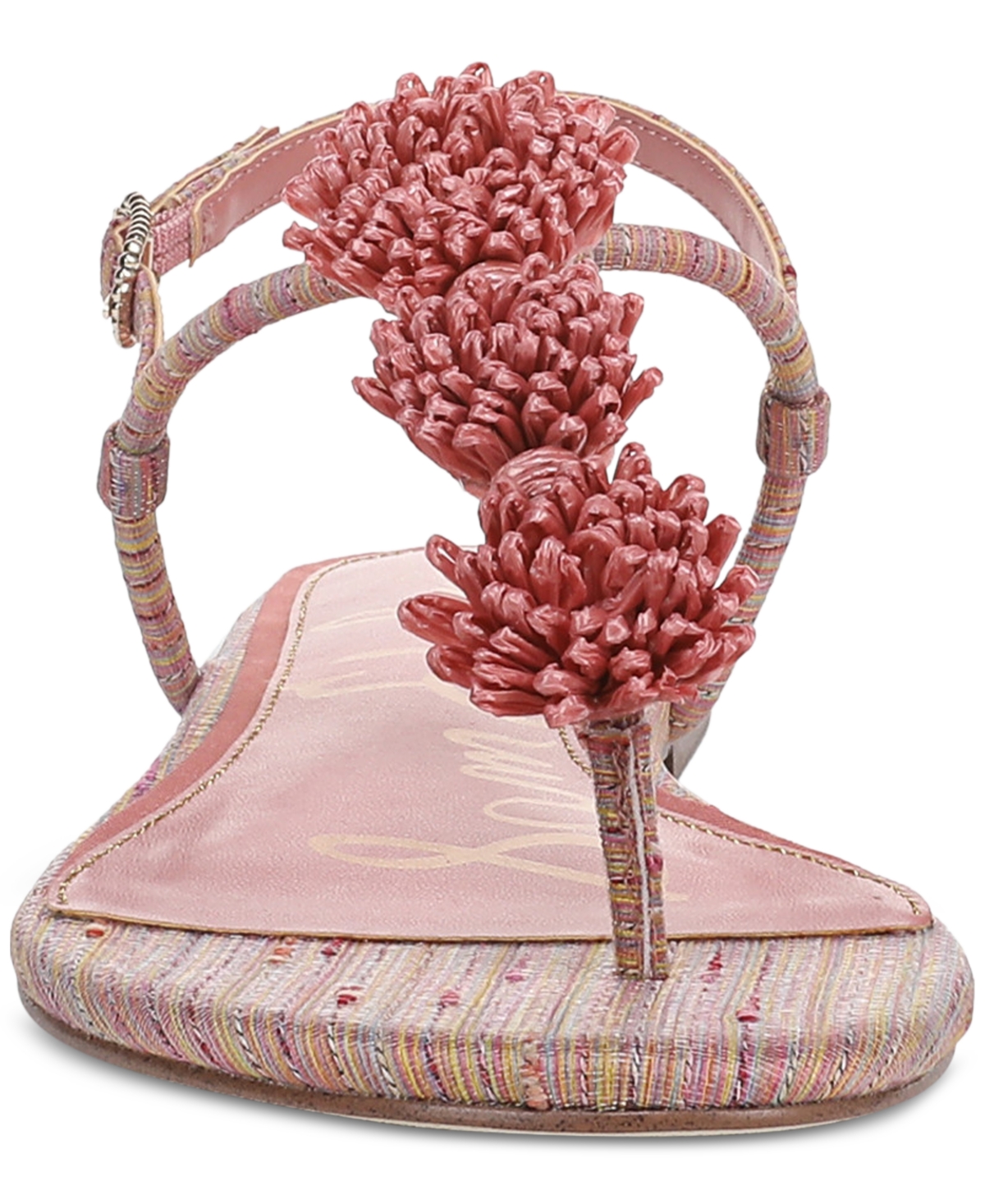 Sam Edelman Eliza Woven Thong Sandals In Pink Lily Stripe