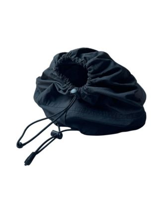 Women's Adjustable High Ponytail Running Hat - Black