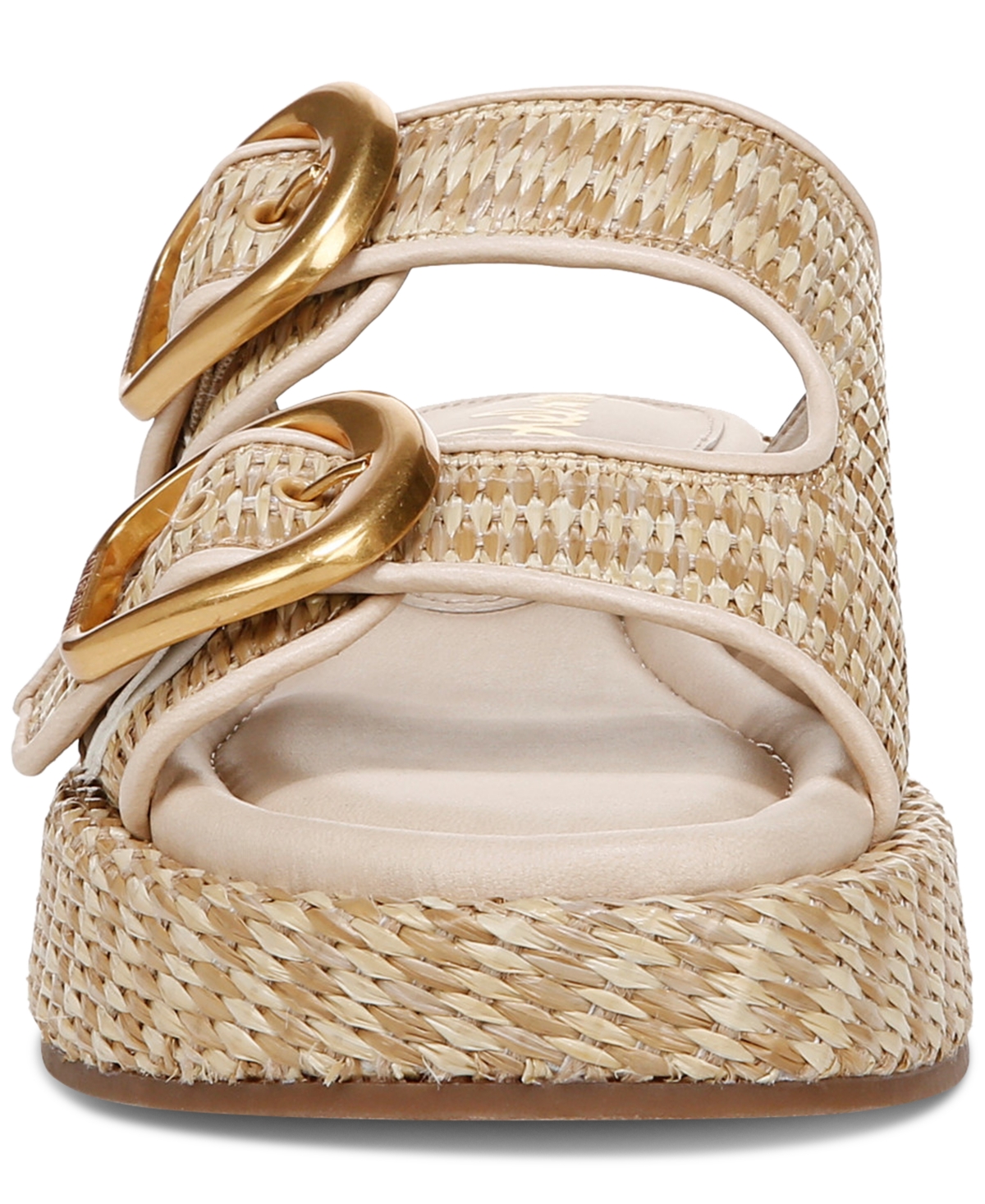 Sam Edelman Nerissa Two-strap Platform Sandal In Natural Faux Raffia