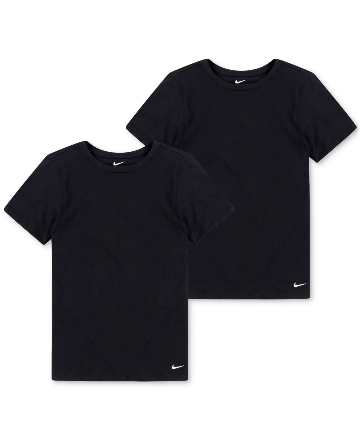 Детские свитшоты-поддёвки Nike с круглым вырезом, 8-20 лет, набор из 2 шт, цвет: Чёрный — фото 1