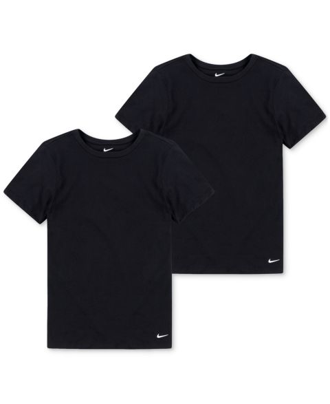 Детские свитшоты-поддёвки Nike с круглым вырезом, 8-20 лет, набор из 2 шт, цвет: Чёрный