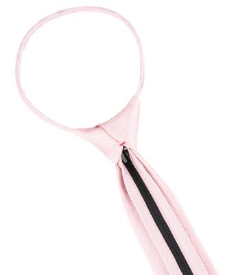 Boys Textured Solid Pre-Tied Zipper Tie