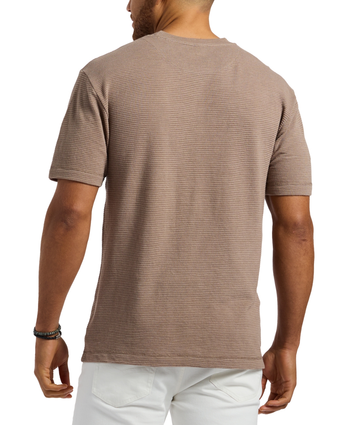 Men's Waffle Knit Short Sleeve Crewneck T-Shirt