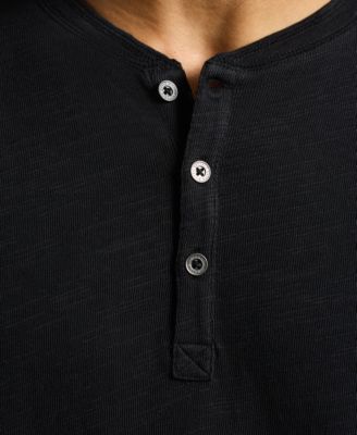 Men's Slub Knit Short Sleeve Relaxed Henley T-Shirt