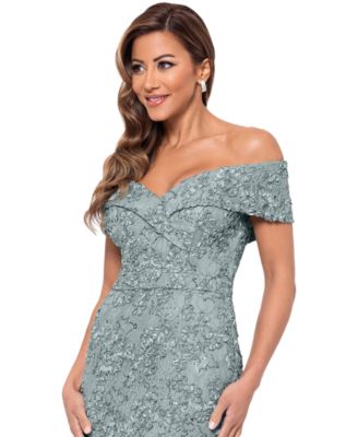 Off-The-Shoulder Lace Gown