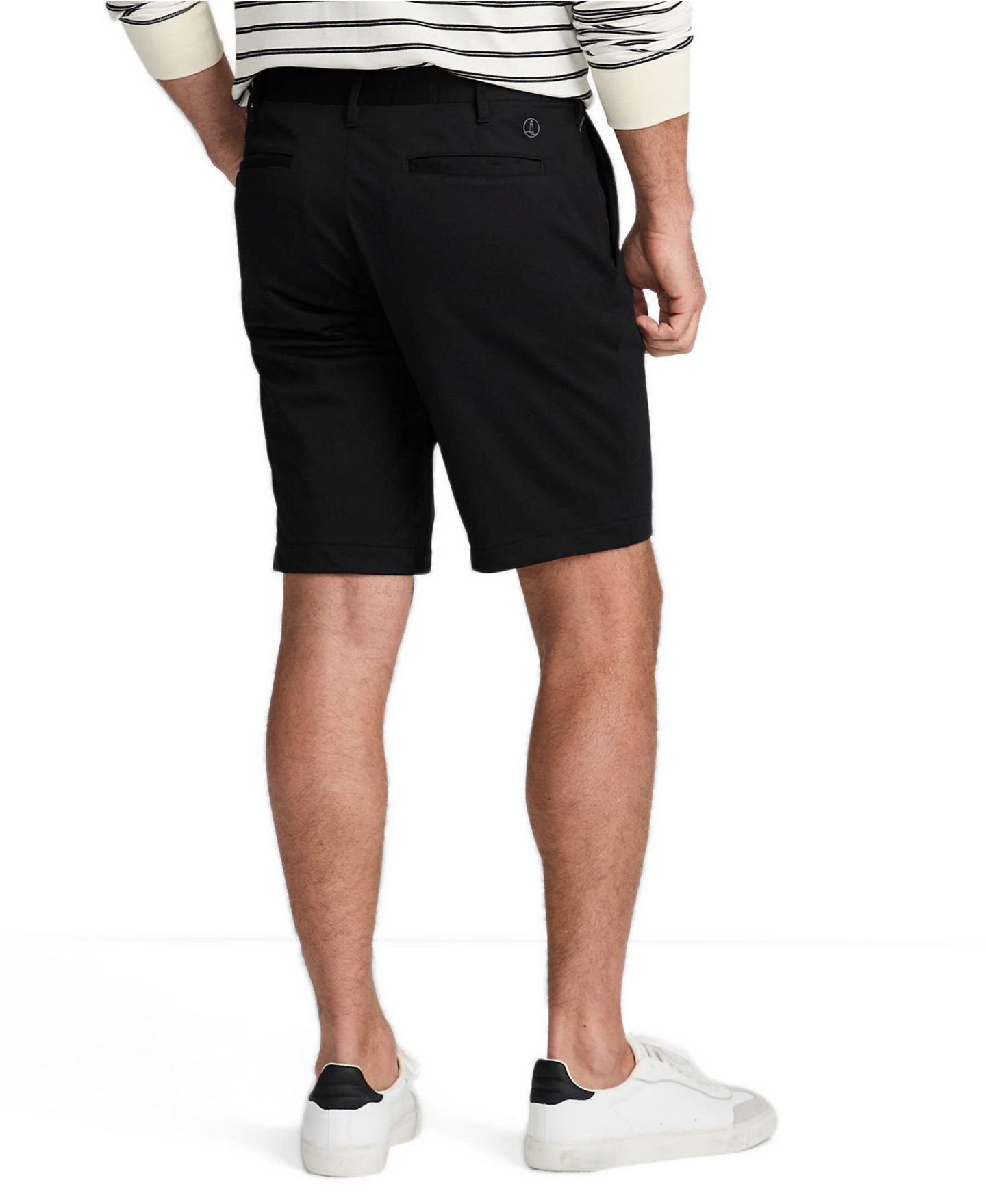 Мужские шорты Lands' End Flex Golf Short, 9" inseam, цвет: Чёрный — фото 2