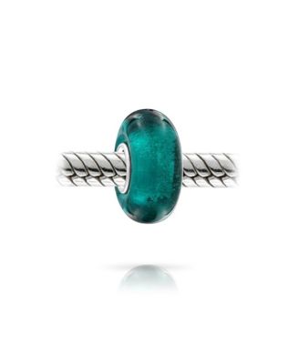 Блестящие ювелирные изделия Полупрозрачные драгоценные камни окрашивают стеклянную бусину-шарм с сердечником из стерлингового серебра Браслеты