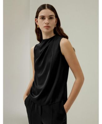 Women's Sleeveless Minimalist Silk Top