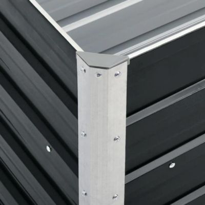 Raised Bed Anthracite Galvanized Steel 94.5 x 15.7 x 30.3 in