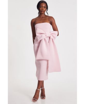 Women's Strapless Bow Midaxi Dress