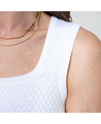 Женский органический свитер-майка Hope & Henry с круглым вырезом горловины