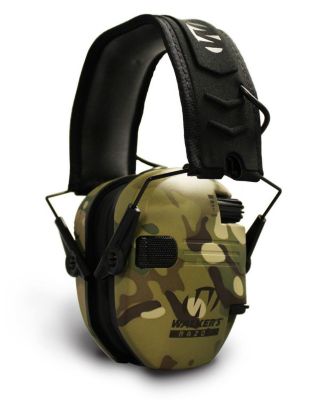 Walker's Razor Slim Electronic Shooting Muffs 4-Pack (Multi Cam Camo Tan)