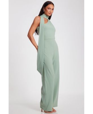 Женский комбинезон Quiz из крепа для подводного плавания на бретелях с завязкой на шее и шарфом-галстуком