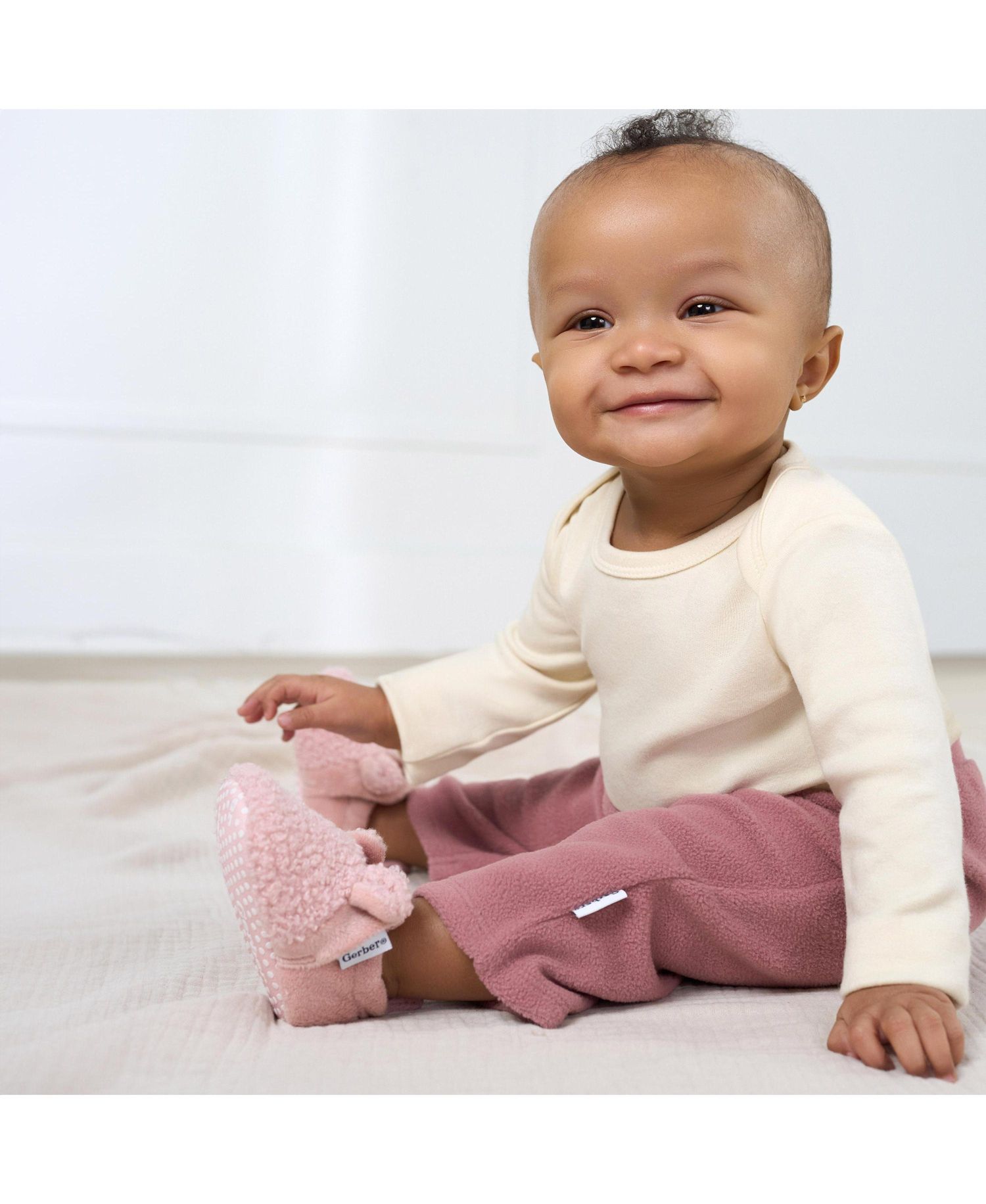 Baby Girls' Fleece Pants, 4-Pack