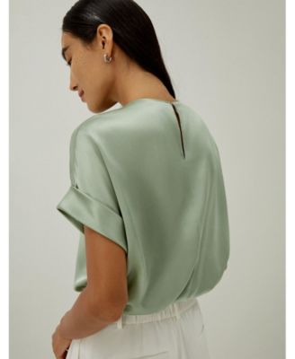Women's Contemporary Oversized Silk Top