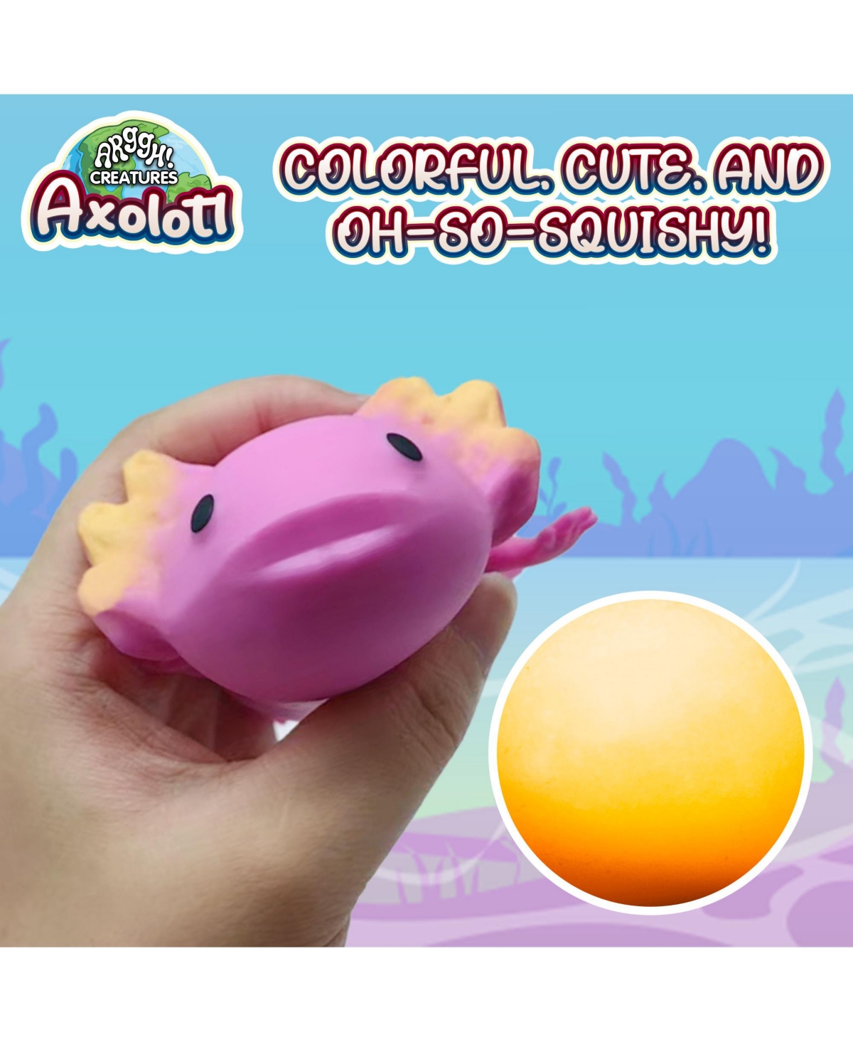 Power Your Fun Axolotl Classic Unisex Squeezable Stress Ball