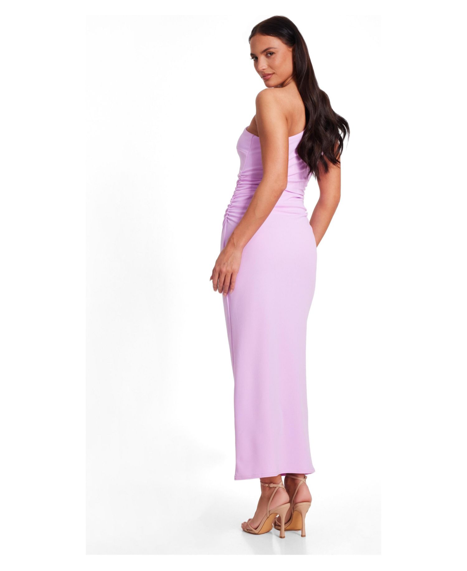 Women's One Shoulder Buckle Maxi Dress