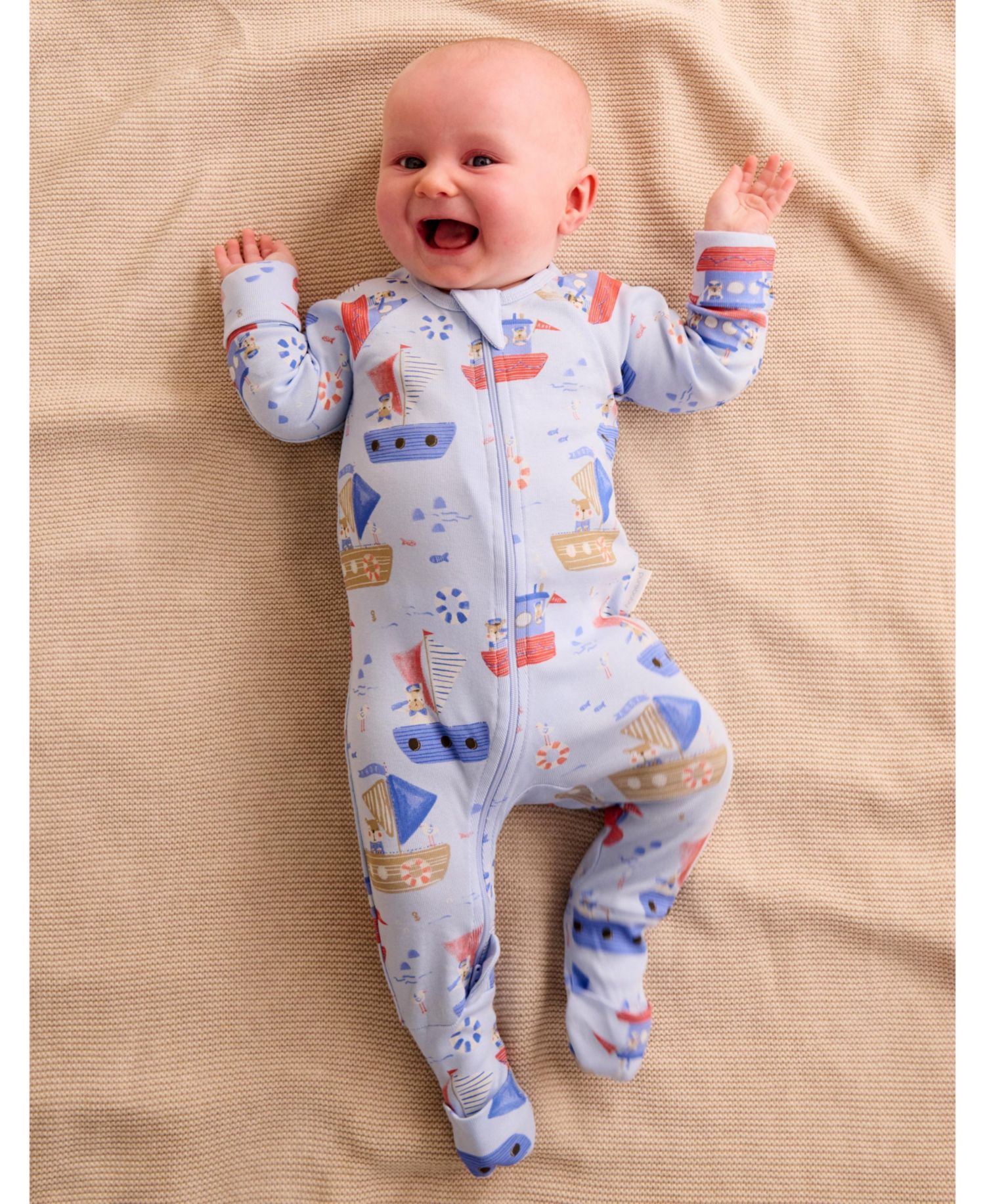 Baby Boys Zip Coverall