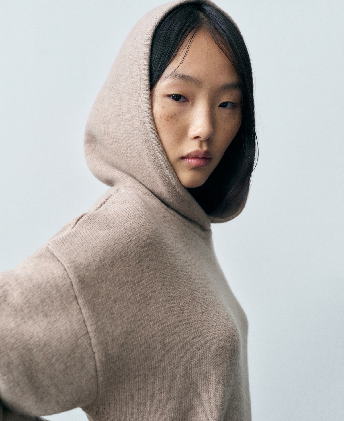 Mango Wool-blend Hooded Sweater Sand In Sand