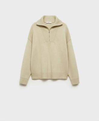 Women's Zipper Wool Blend Sweater