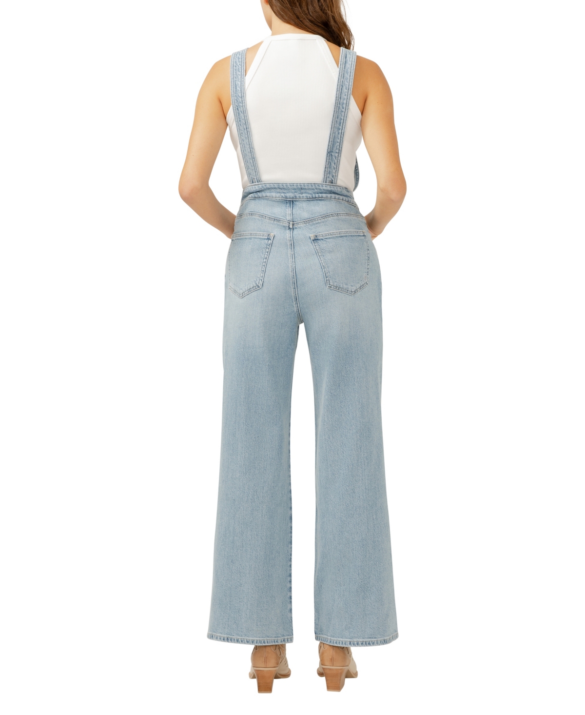 Silver Jeans Co. Women's Wide Leg Overall Jeans In Indigo