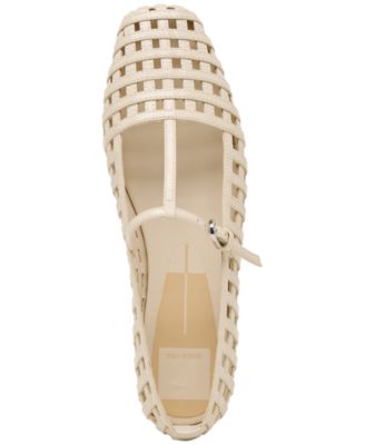 Women's Rains T-Strap Woven Mary Jane Flats