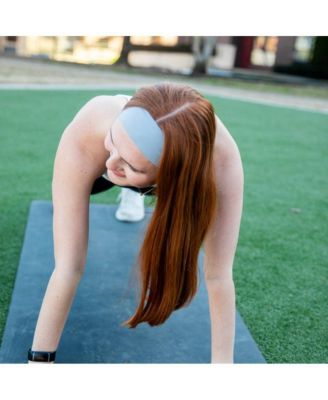 Women's Pack of Wide Training Headbands - Red + Grey + Black