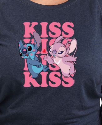 Футболка с круглым вырезом Hybrid Apparel Plus Size Stitch на День Святого Валентина Kiss Kiss Kiss
