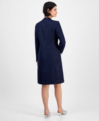 Women's One-Button Long-Sleeve Topper Jacket & Sleeveless Sheath Dress