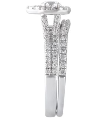Diamond Teardrop Halo Bridal Set (1 ct. t.w.) in 14k White Gold