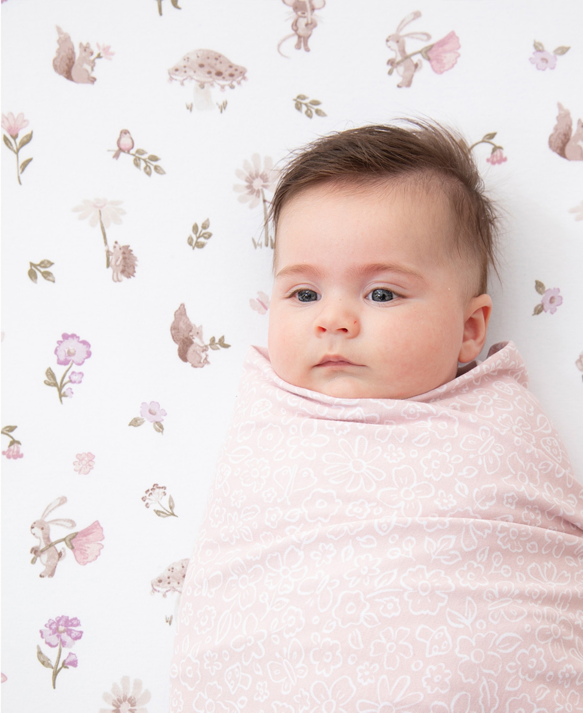 Living Textiles Baby Girls Mushroom House Collection Crib Sheet In Multicolor