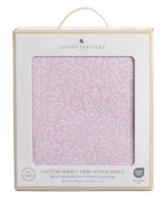 Baby Girls Flower Print Crib Sheet