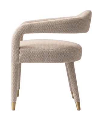 Aspen 23.2" Modern Tweed Upholstered Dining Armchair