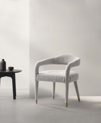 Aspen 23.2" Modern Tweed Upholstered Dining Armchair